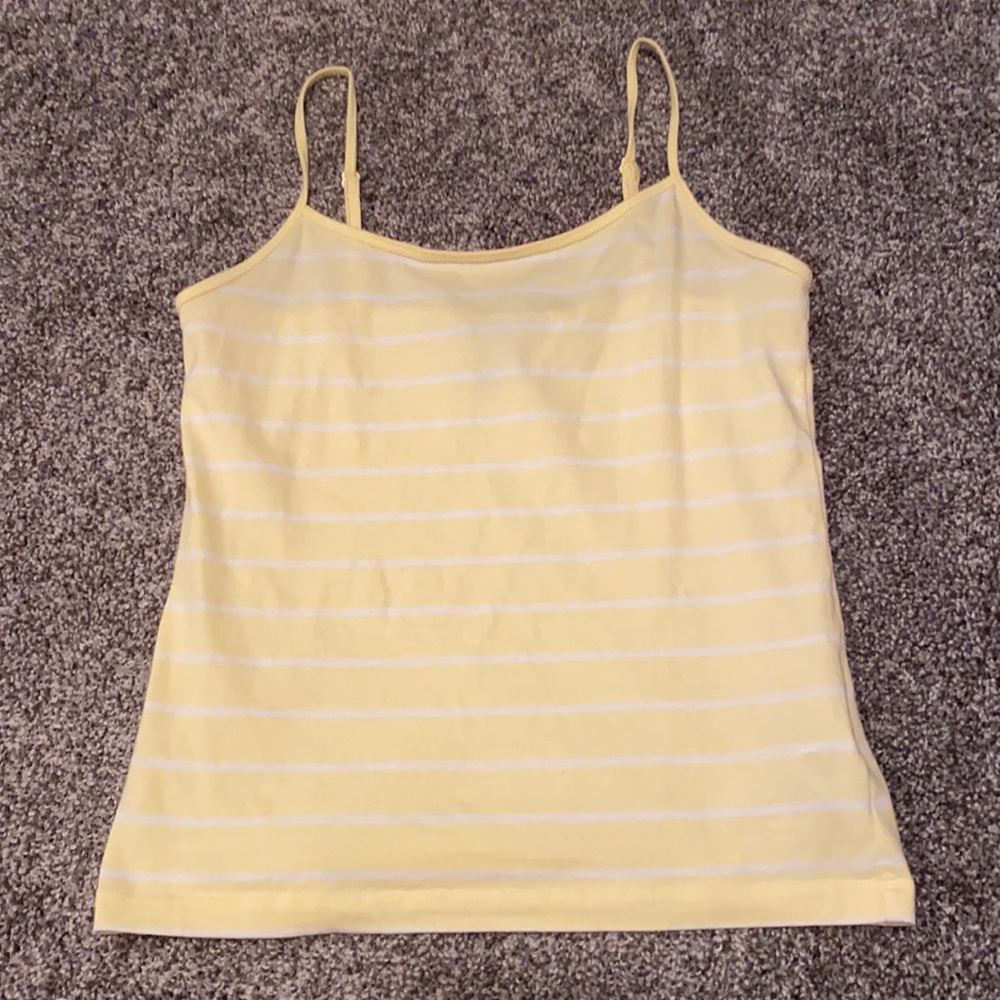 F21 Yellow Striped Tank